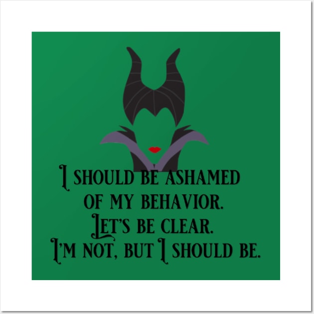 Maleficent Ashamed Wall Art by pixiedustparadise